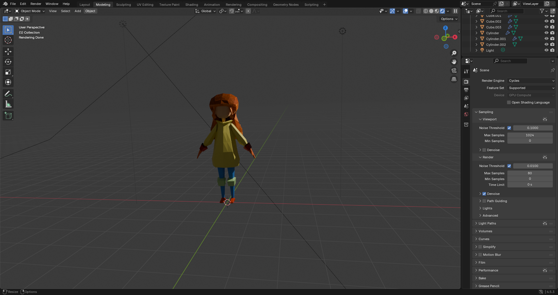 3D Character — university project in Blender